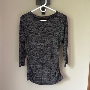 The Limited Heathered Gray and Black Long Sleeve